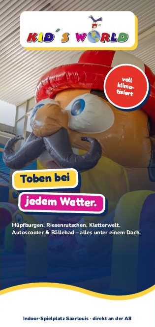 Flyer der Kid’s World Saarlouis