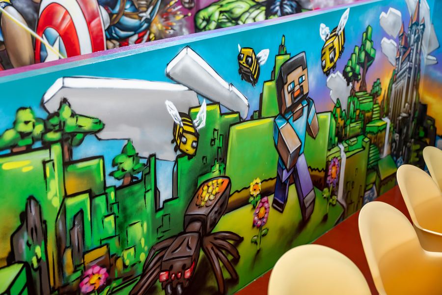 Themen-Box Pixel-Welt für Kindergeburtstage in der Kid's World Saarlouis